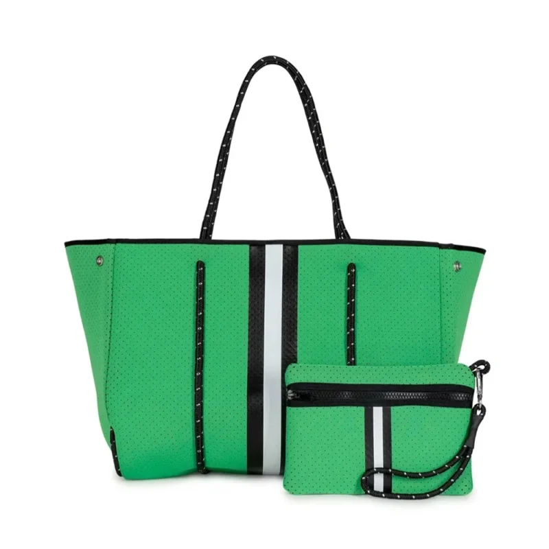 Luxury Durable Shopping Tote Large Neoprene Perforated Bags With Clutch Purse Handbag Custom logo - Designer Inspired Bag-FY Custom Bag Manufacturer