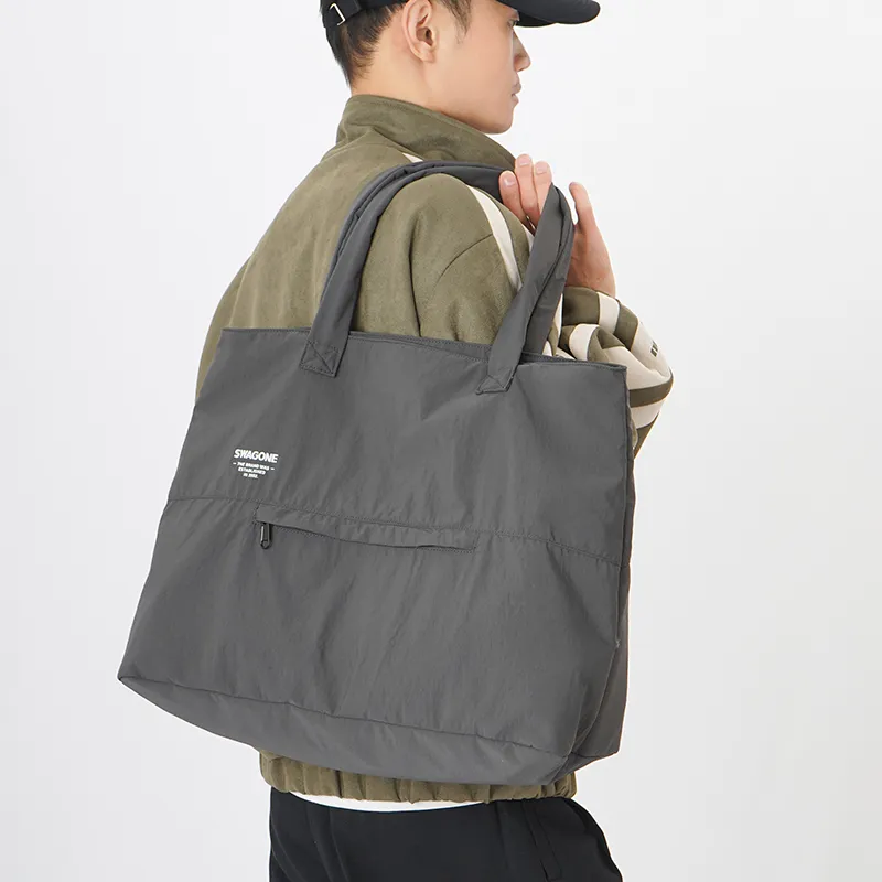 Ultralight High Quality Foldable Waterproof Custom logo Unisex Oversized Large Nylon Carry Casual Tote Bag with Zipper - Designer Inspired Bag-FY Custom Bag Manufacturer