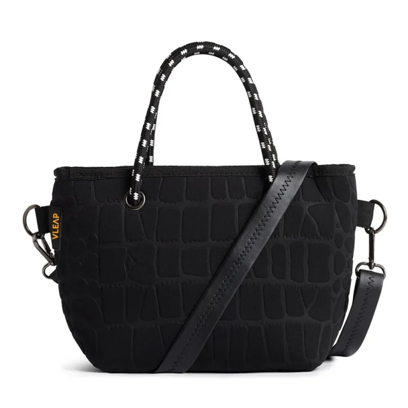 Neoprene Embossed Pattern Sublimation Printing Ladies Women Mini Tote Bag with Shoulder Strap - Medium Bags-FY Custom Bag Manufacturer