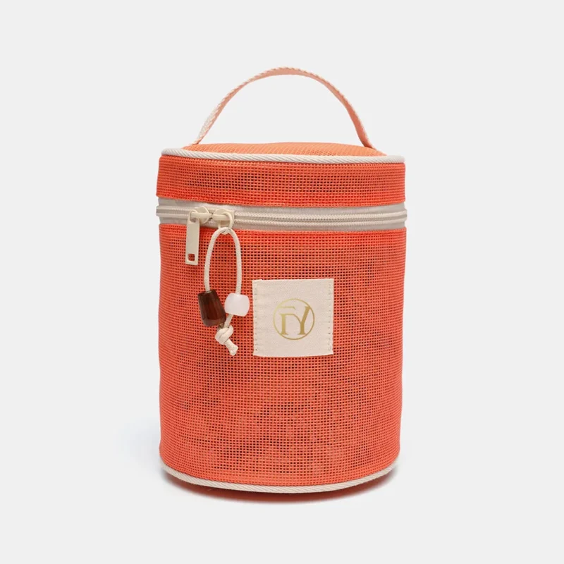 Custom Mesh Cylindrical Cosmetic Bag Portable Travel Makeup Organizer Toiletry Case OEM ODM Custom Mesh Cylindrical Cosmetic Bag Portable Travel Makeup Organizer Toiletry Case OEM ODM